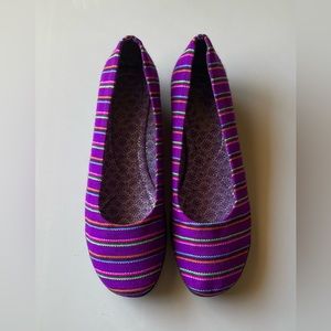 Brand New Handmade Peru Manta Fabric Multi Tone Shoes